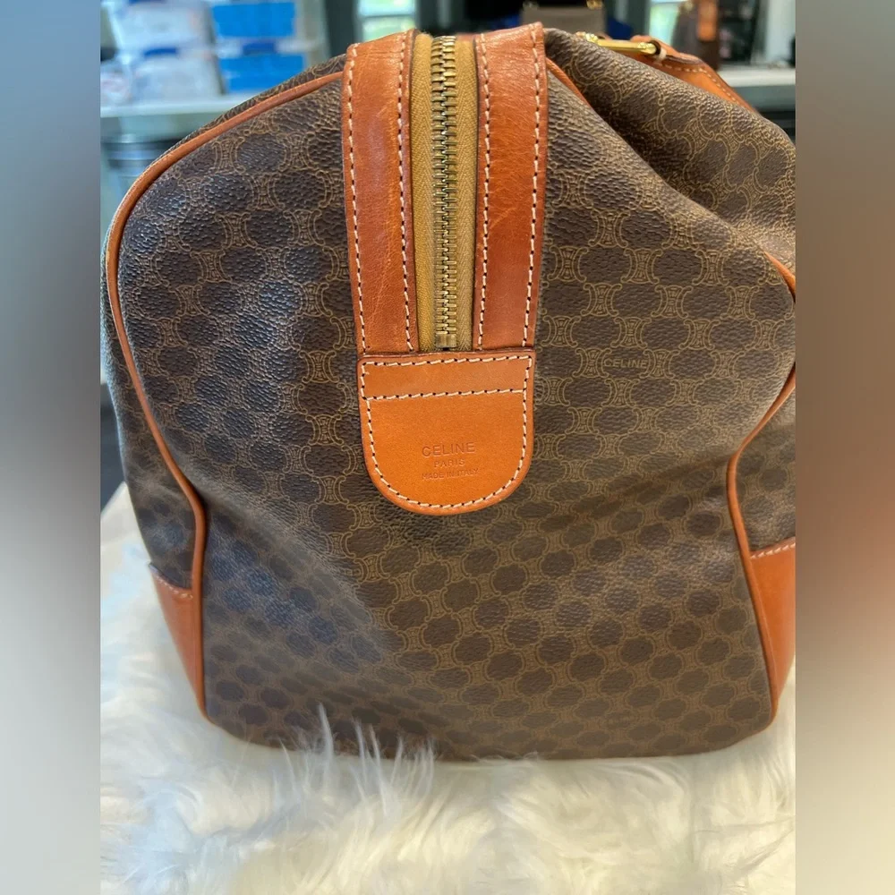 🔥Vintage Céline Macadam Travel Duffle – Pristine, Authenticated, Collector’s Gem - Picture 3 of 14